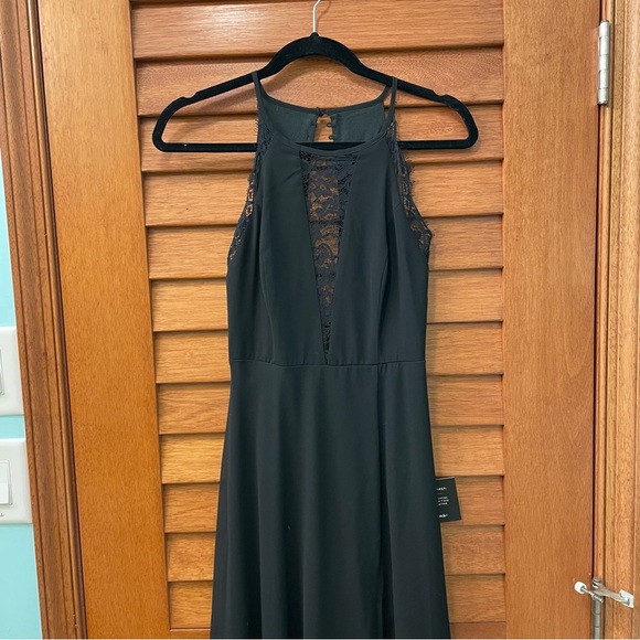 Lulus, black, lace-trimmed, maxi-dress - Picture 7 of 12